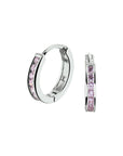 Zilver Gerhodineerd Klapoorringen Roze Zirkonia 1329463 - PansiteNederland.nl