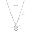 zilver gerhodineerd collier zirkonia 41 + 4 cm 1329483