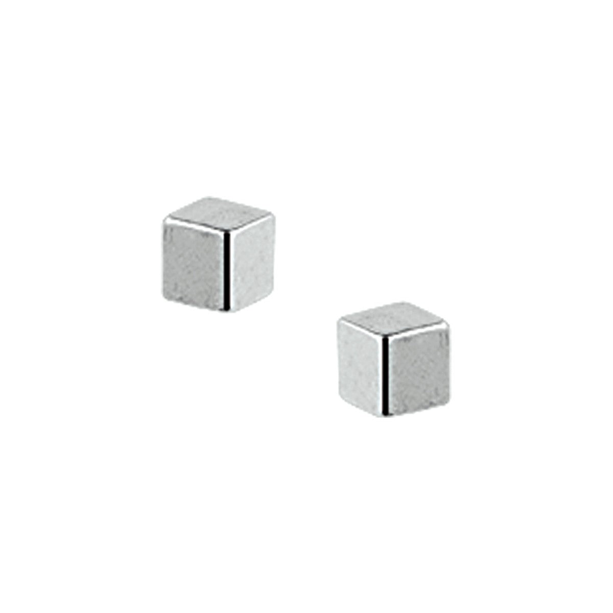 Zilver Gerhodineerd Oorknoppen Blokje 1329490 - PansiteNederland.nl