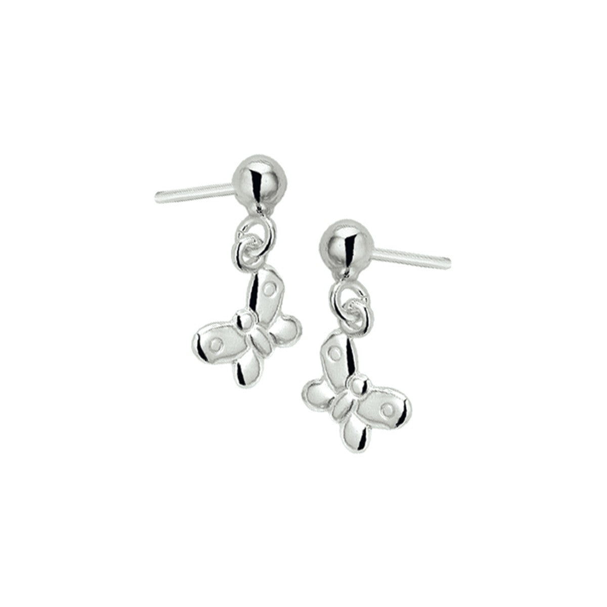 Zilver Gerhodineerd Oorhangers Vlinder 1329508 - PansiteNederland.nl