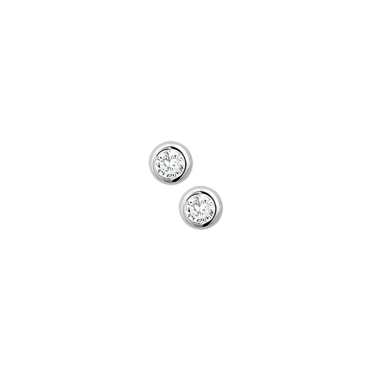 Zilver Gerhodineerd Oorknoppen Zirkonia 1329547 - PansiteNederland.nl