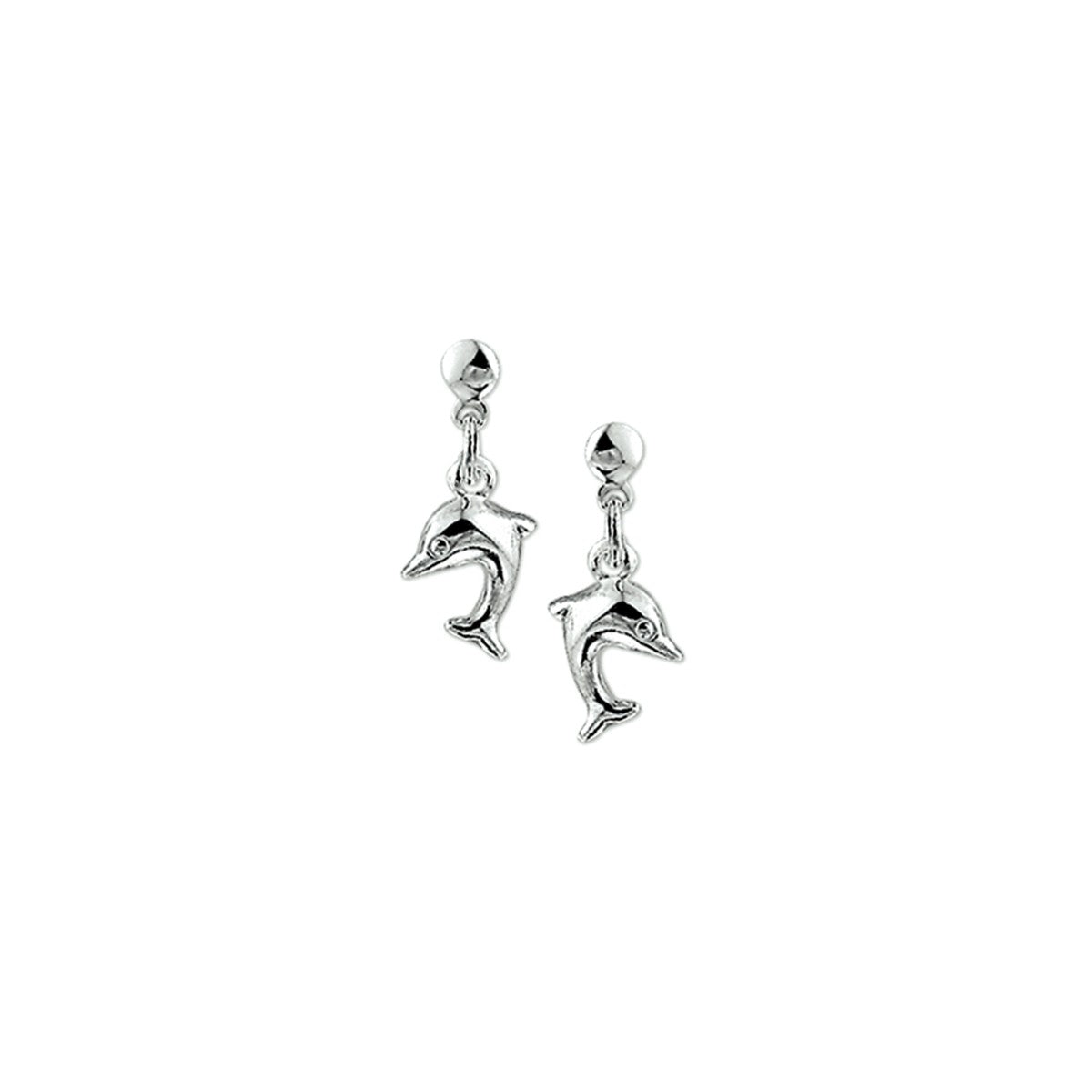 Zilver Gerhodineerd Oorhangers Dolfijn 1329551 - PansiteNederland.nl