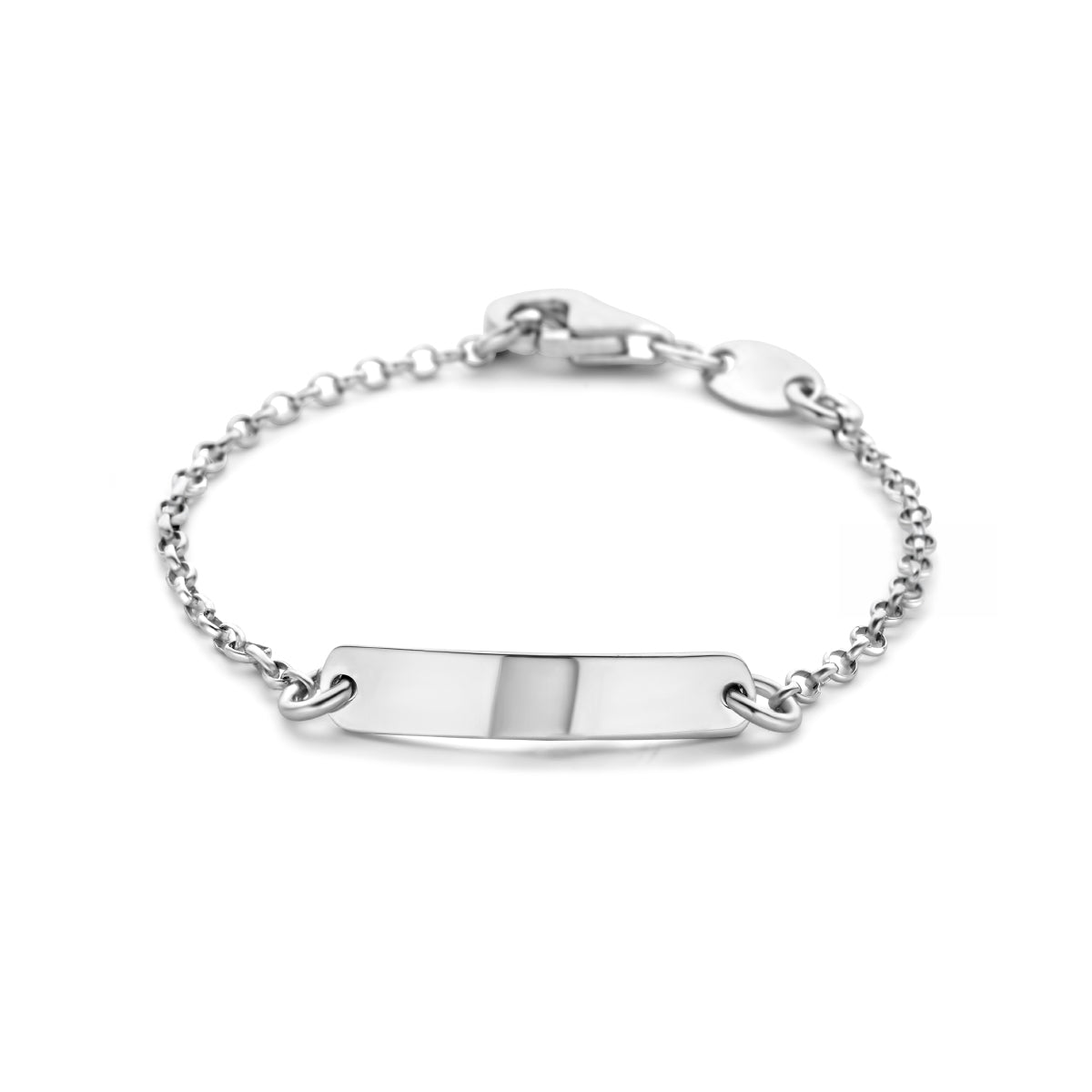 Graveerarmband jasseron plaat 4,0 mm zilver