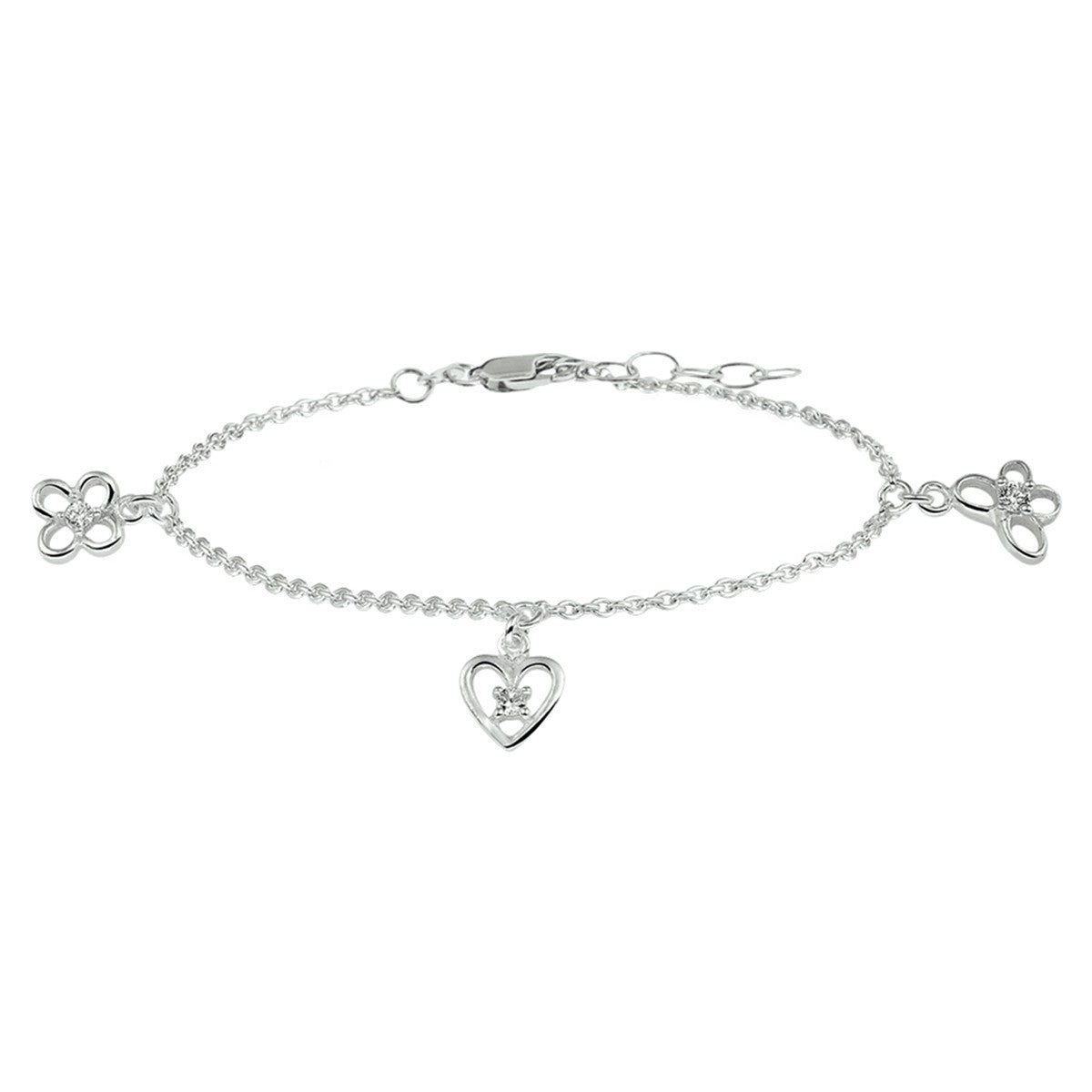 Zilver Gerhodineerd Armband Bedel Assortiment 13 + 2 cm 1329564 - PansiteNederland.nl