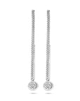 Zilver Gerhodineerd Doortrekoorbellen Zirkonia 1329590 - PansiteNederland.nl
