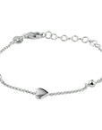 Zilver Gerhodineerd Armband Hart 1329641