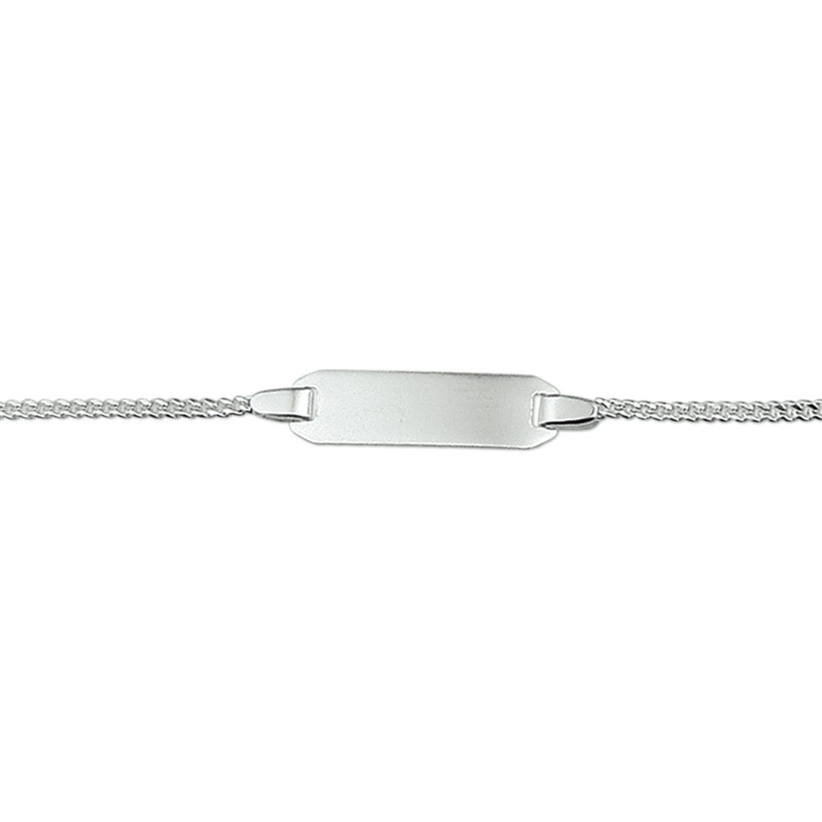 graveerarmband gourmette plaat 5,0 mm zilver gerhodineerd - PansiteNederland.nl