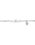 graveerarmband hart plaat 5,0 mm zilver gerhodineerd