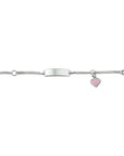 graveerarmband hart plaat 5,0 mm zilver gerhodineerd