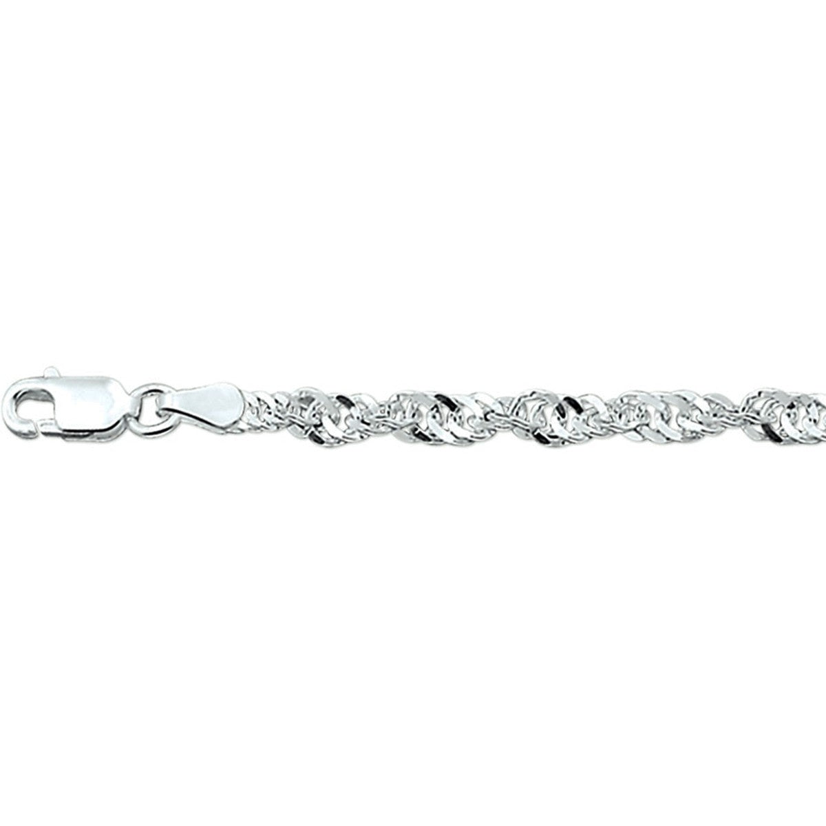 Zilver Gerhodineerd Armband Singapore 3,5 Mm 19 Cm 1329704 - PansiteNederland.nl