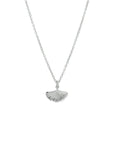 zilver gerhodineerd collier ginkgo blad 41 + 5 cm 1329774