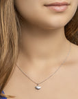 zilver gerhodineerd collier ginkgo blad 41 + 5 cm 1329774