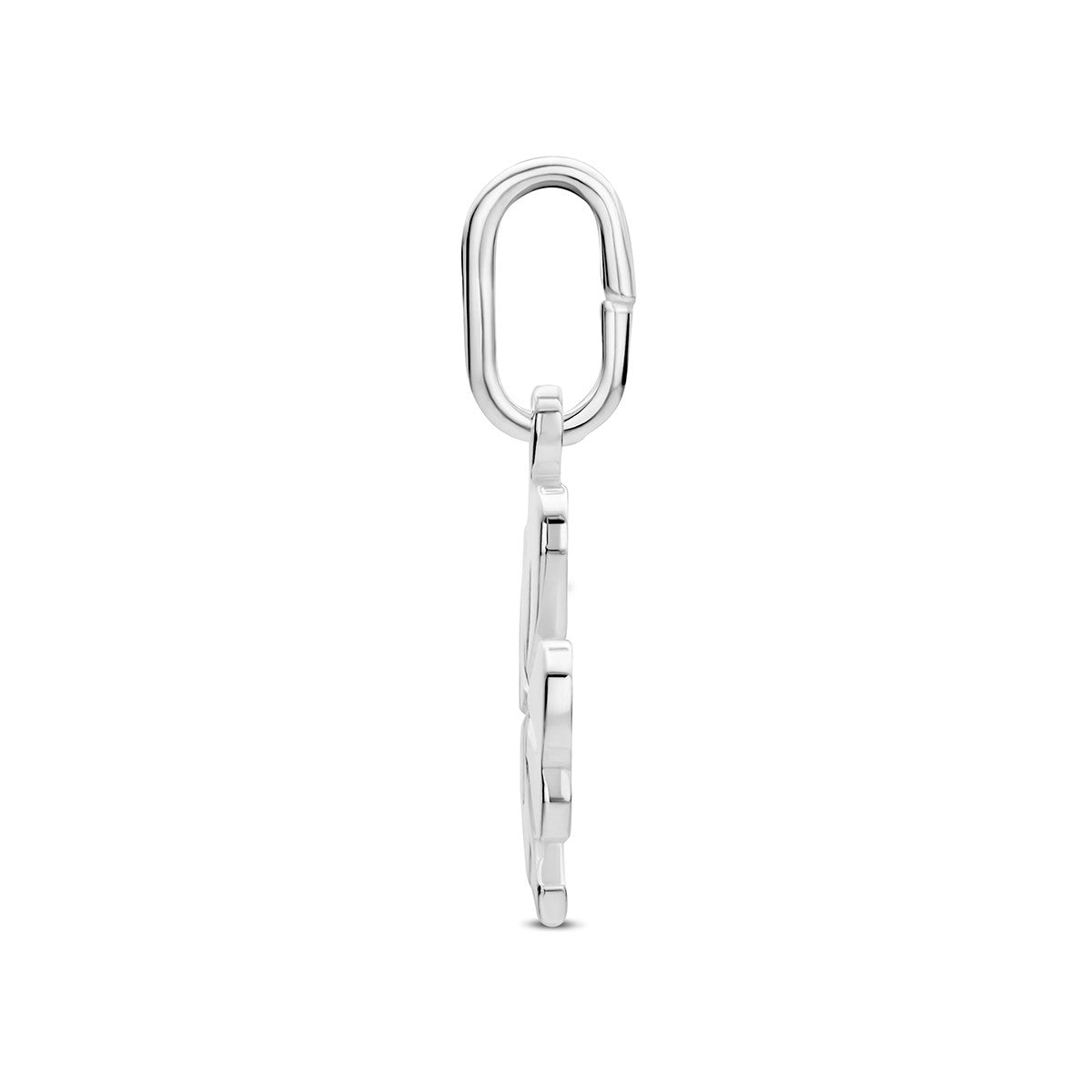 Hanger klavertje 12 mm zilver