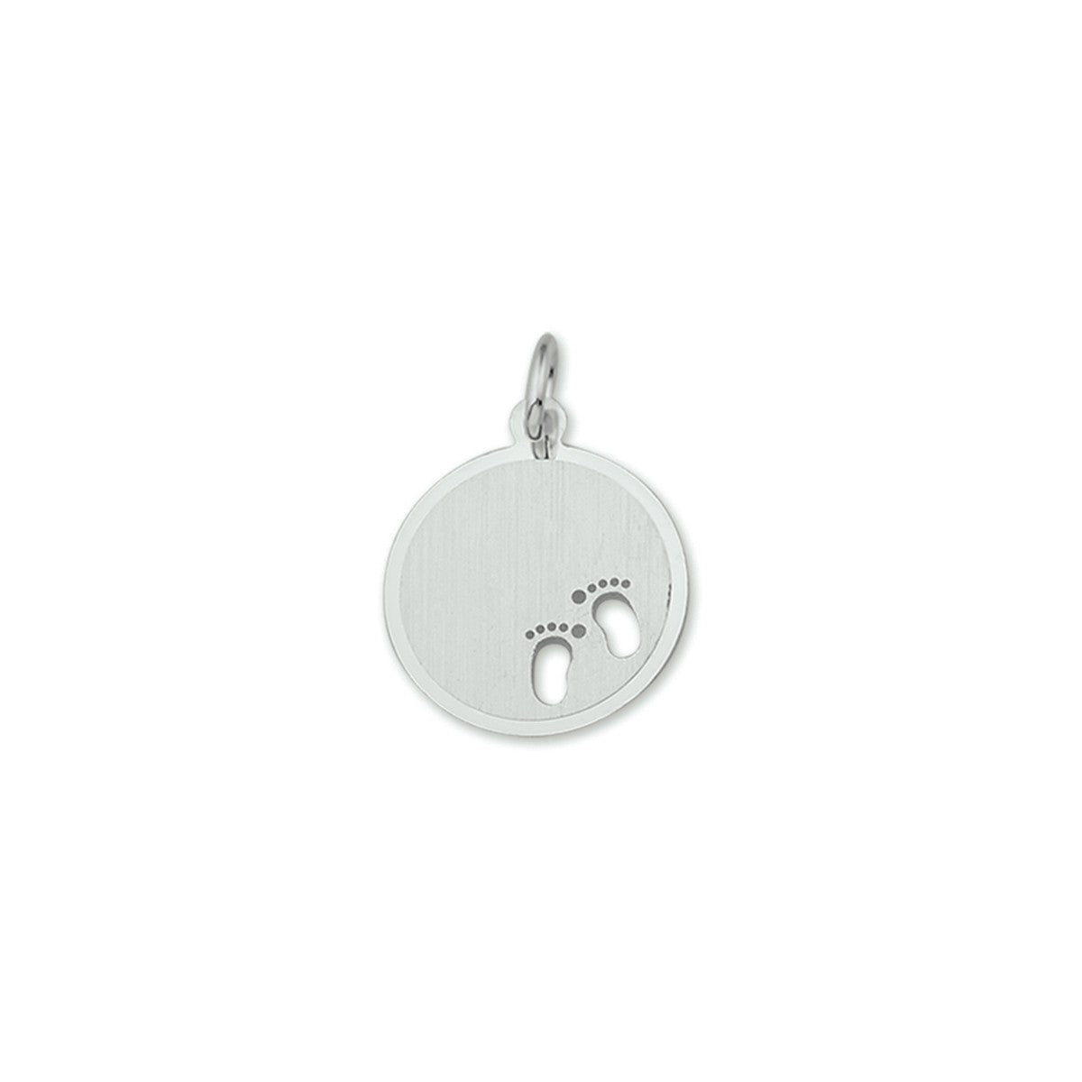 zilver gerhodineerd graveerhanger gestanste voeten 1329828 - PansiteNederland.nl