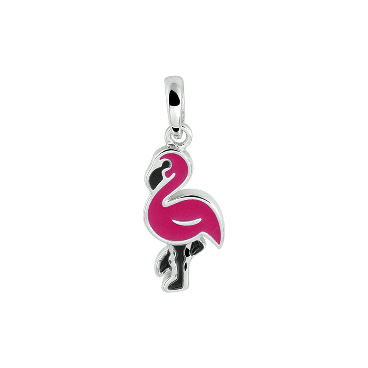 zilver gerhodineerd hanger flamingo 1329848 - PansiteNederland.nl