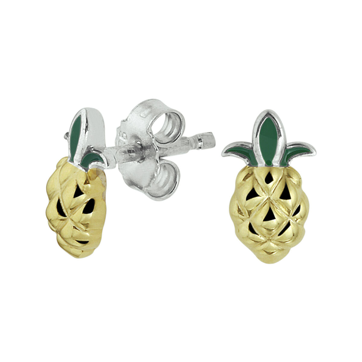 Zilveren oorknoppen ananas - PSN1329855 - PansiteNederland.nl