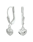 Zilver Gerhodineerd Oorhangers Hart Zirkonia Brisur Haak 1329864 - PansiteNederland.nl