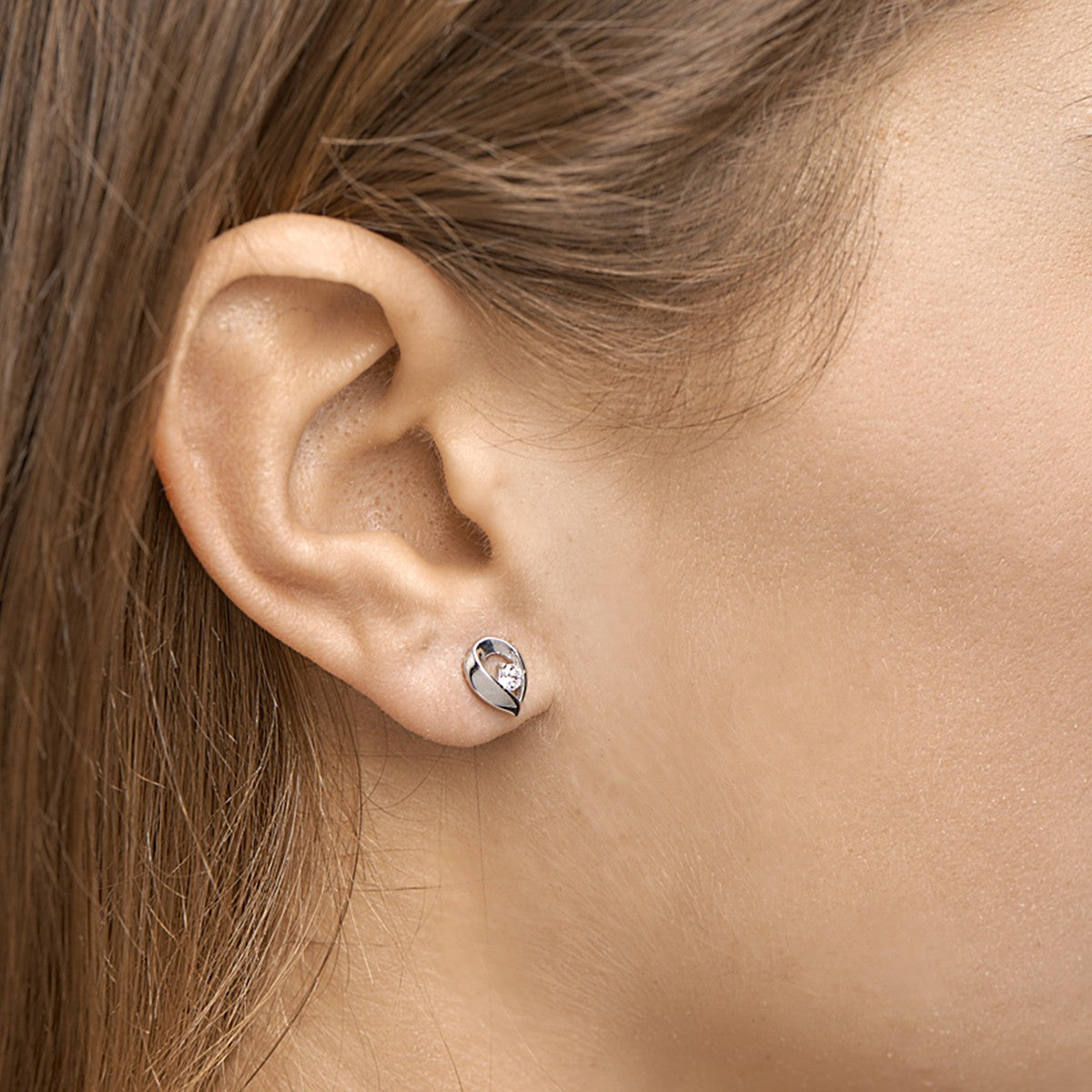 Zilver Gerhodineerd Oorknoppen Zirkonia 1329873 - PansiteNederland.nl