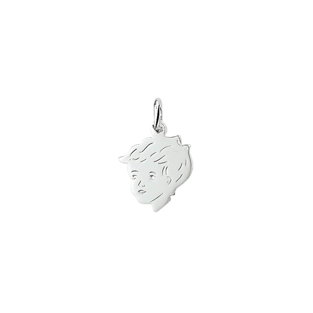 zilver gerhodineerd hanger jongen 14 x 17,5 mm 1329894 - PansiteNederland.nl