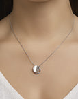 zilver gerhodineerd collier zirkonia poli/mat 41 + 4 cm 1329896
