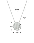 zilver gerhodineerd collier zirkonia poli/mat 41 + 4 cm 1329896