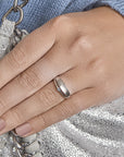 Gerhodineerd Zilver Ring Met Zirkonia Poli/Mat 1329902 - PansiteNederland.nl