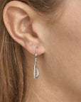 Zilveren oorhangers druppel zirkonia brisur haak 1329920