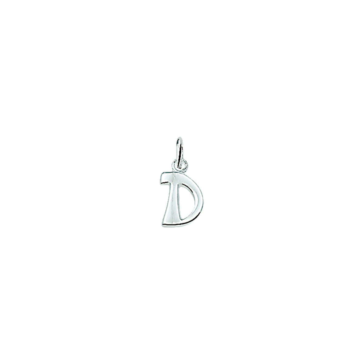 Fantasy Collection Hanger letter D 12,5 mm zilver gerhodineerd - PSN1330002