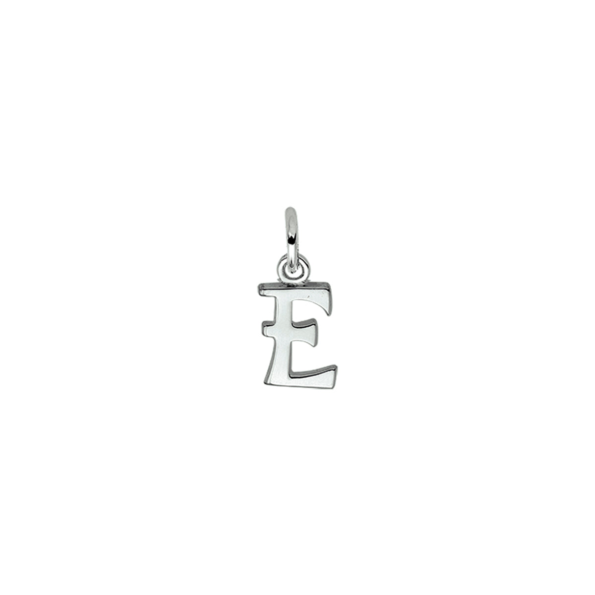 Fantasy Collection Hanger letter E 12,5 mm zilver gerhodineerd - PSN1330003
