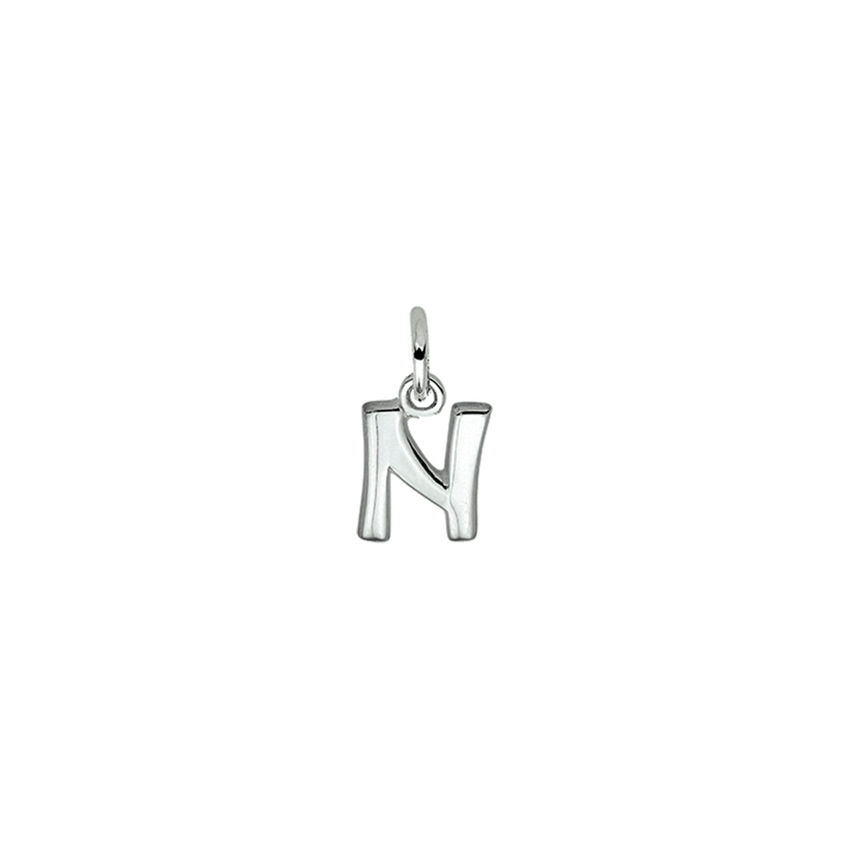 Fantasy Collection Hanger letter N 10 mm zilver gerhodineerd - PSN1330011