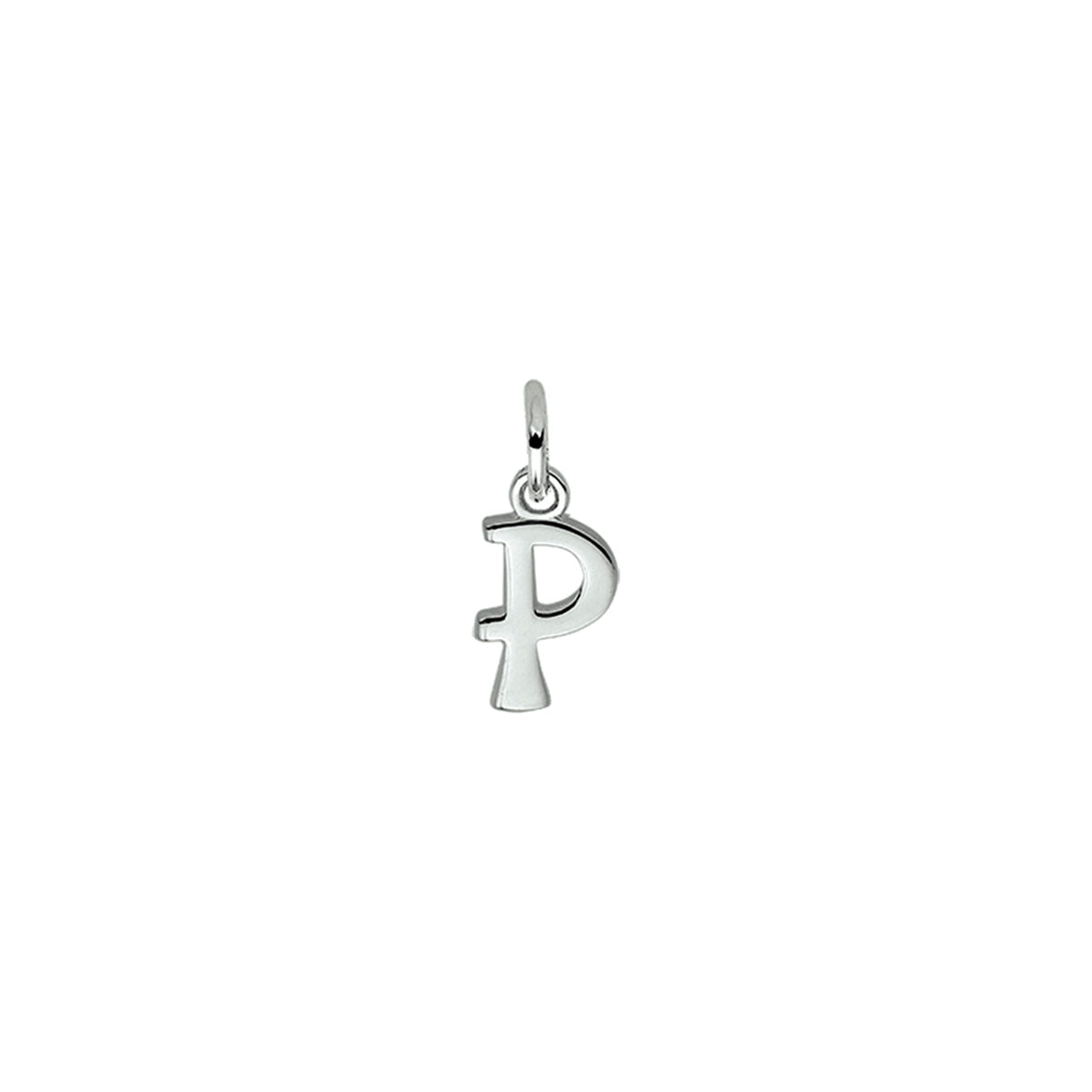 Fantasy Collection Hanger letter P 12,5 mm zilver gerhodineerd - PSN1330013