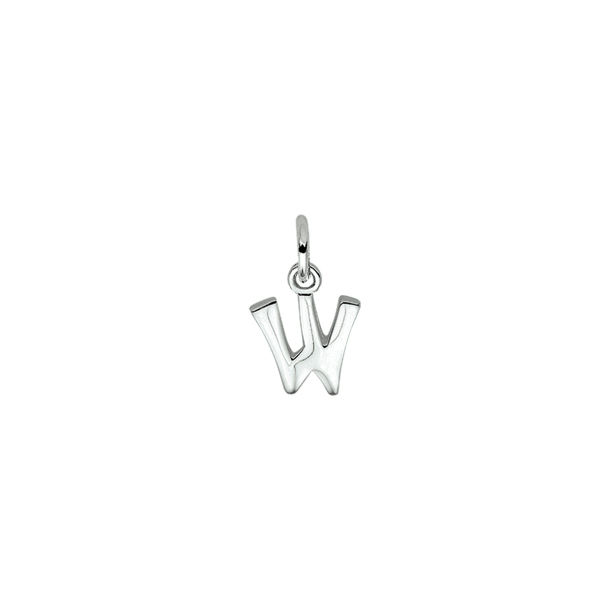 Fantasy Collection Hanger letter W 12 mm zilver gerhodineerd - PSN1330020