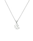 zilver gerhodineerd collier konijn 36 + 4 cm 1330030