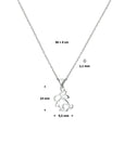 zilver gerhodineerd collier konijn 36 + 4 cm 1330030