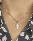 zilver gerhodineerd hanger kruis 1330095 - PansiteNederland.nl