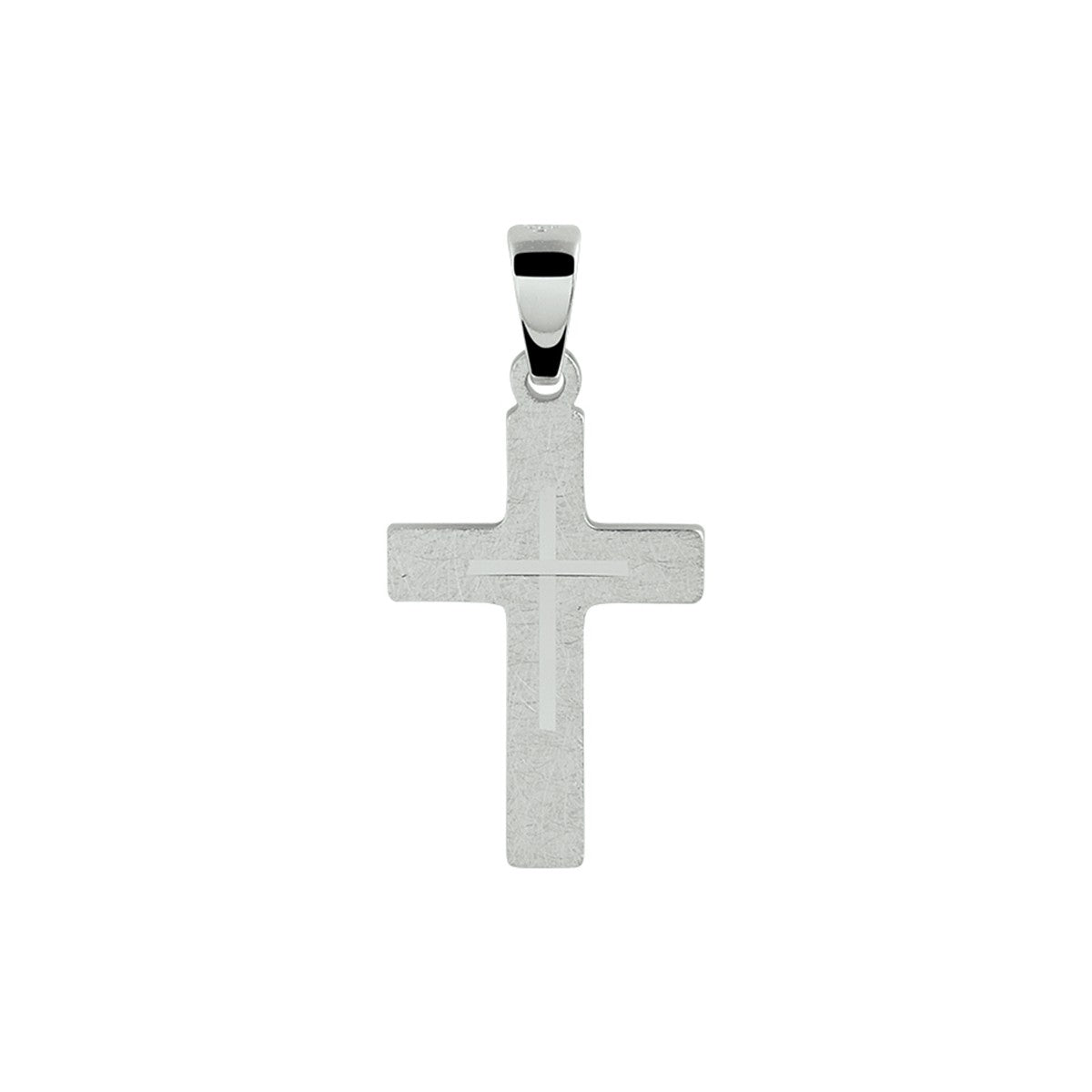 zilver gerhodineerd hanger kruis 1330096 - PansiteNederland.nl