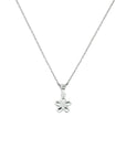 zilver gerhodineerd collier bloem 1,1 mm 36 + 4 cm 1330147