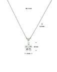 zilver gerhodineerd collier bloem 1,1 mm 36 + 4 cm 1330147