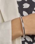 Zilver Gerhodineerd Bangle Scharnier Zirkonia 5,5 X 58,5 Mm 1330151