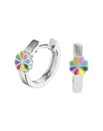 Zilver Gerhodineerd Klapoorringen Bloem 1330156 - PansiteNederland.nl