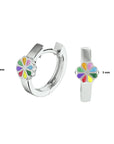 Zilver Gerhodineerd Klapoorringen Bloem 1330156 - PansiteNederland.nl