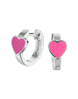 Zilver Gerhodineerd Klapoorringen Hart 1330159 - PansiteNederland.nl