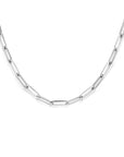 Zilveren collier paperclip vierkante buis 5,0 mm 45 cm 1330168 - PansiteNederland.nl