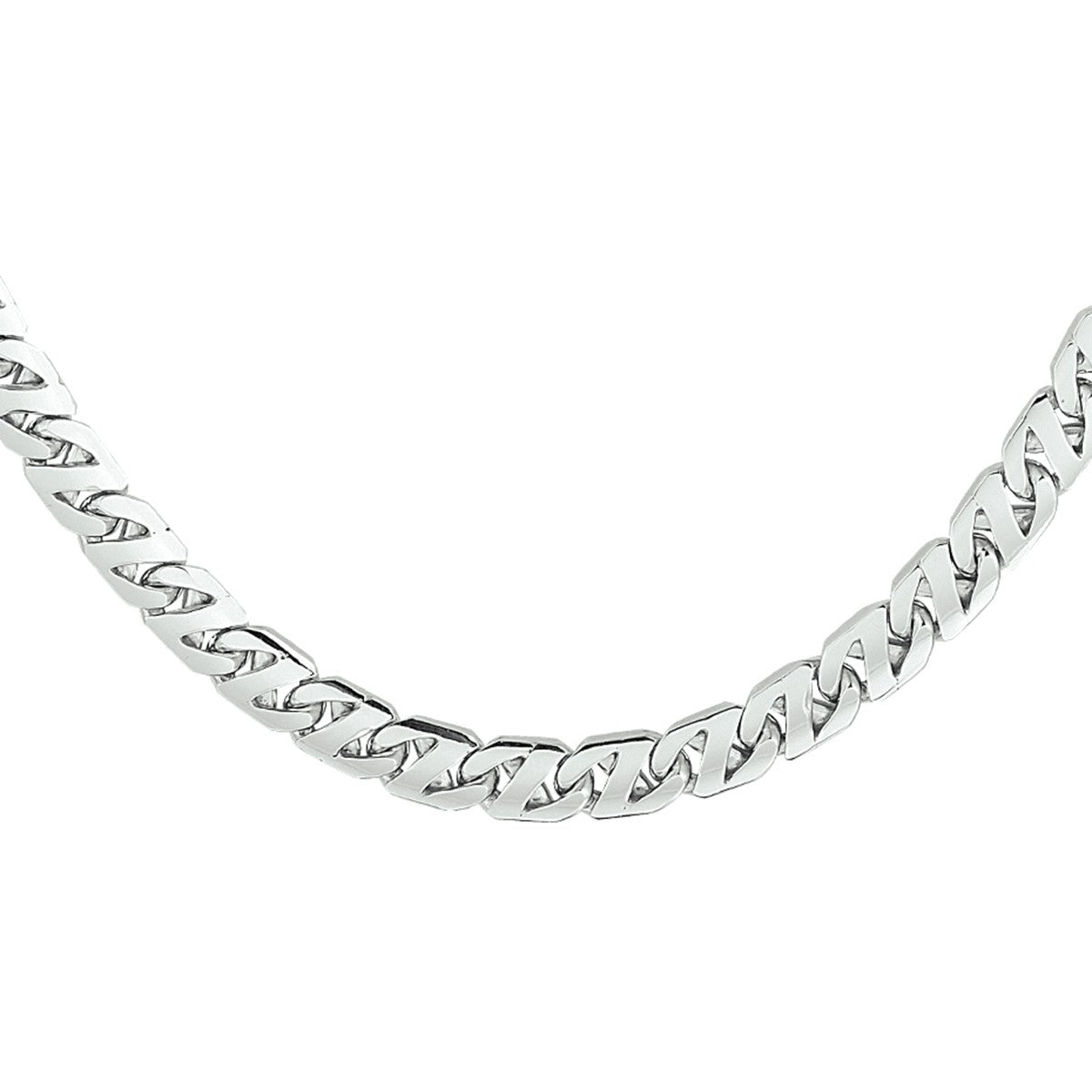 Zilver Gerhodineerd Collier Gourmette 6,6 mm 1330182 - PansiteNederland.nl