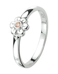 Gerhodineerd Zilver Ring Bloem Roze Met Zirkonia 1330231 - PansiteNederland.nl