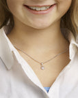 zilver gerhodineerd hanger bloem roze zirkonia 1330245 - PansiteNederland.nl