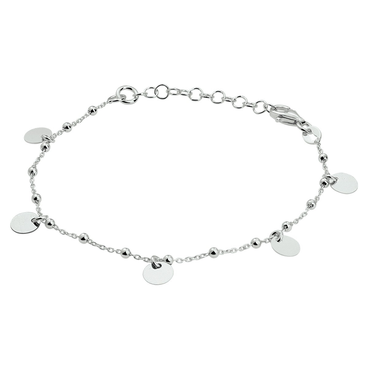 Zilver Gerhodineerd Armband Rondjes 16 + 3 Cm 1330336 - PansiteNederland.nl
