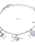 Zilver Gerhodineerd Armband Eenhoorn 13 + 3 Cm 1330339 - PansiteNederland.nl