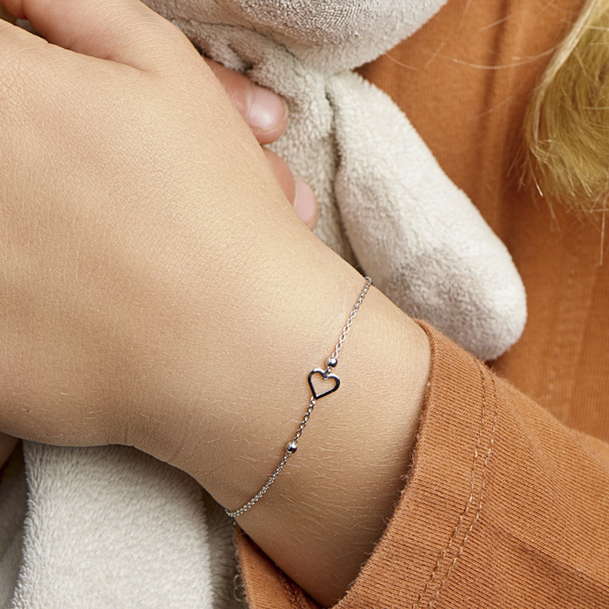 Zilver Gerhodineerd Armband Hart 9 + 2 Cm 1330485 - PansiteNederland.nl