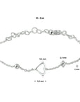 Zilver Gerhodineerd Armband Hart 9 + 2 Cm 1330485 - PansiteNederland.nl